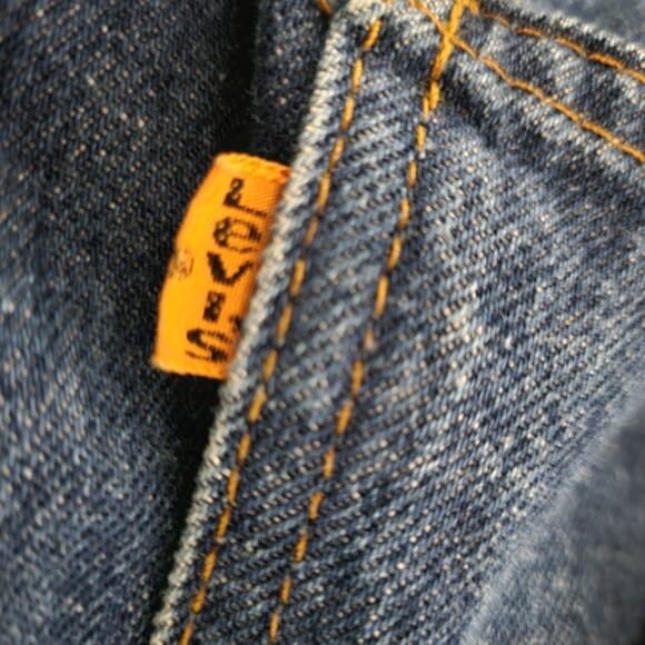 Vintage Levis 505 Jeans Regular Fit Straight Leg Denim Cotton SF 207 80s Size 34 - Picture 13 of 15